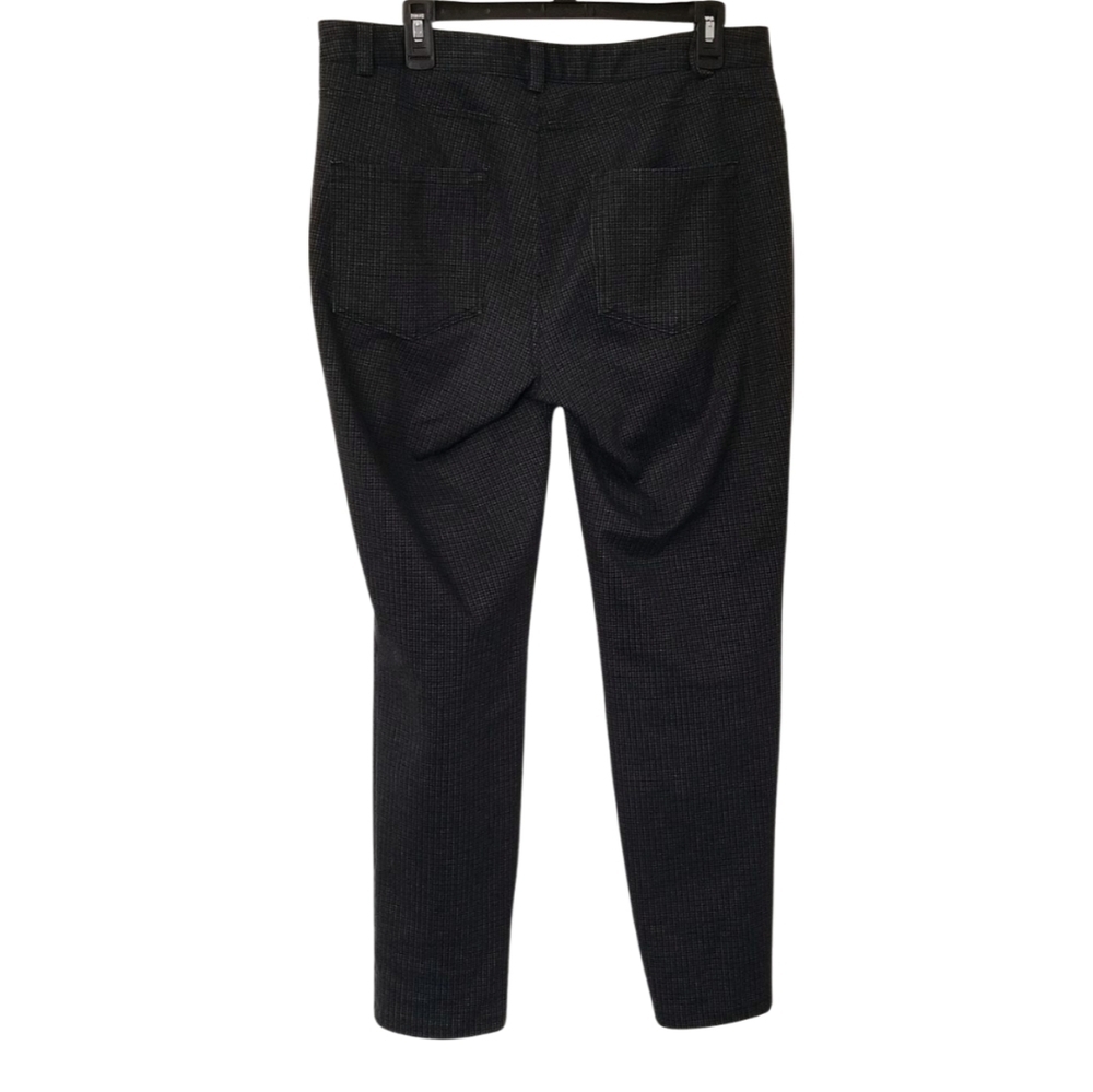 Karl Lagerfeld Gray Checkered Pants Mid rise Slim Fit - Picture 4 of 6